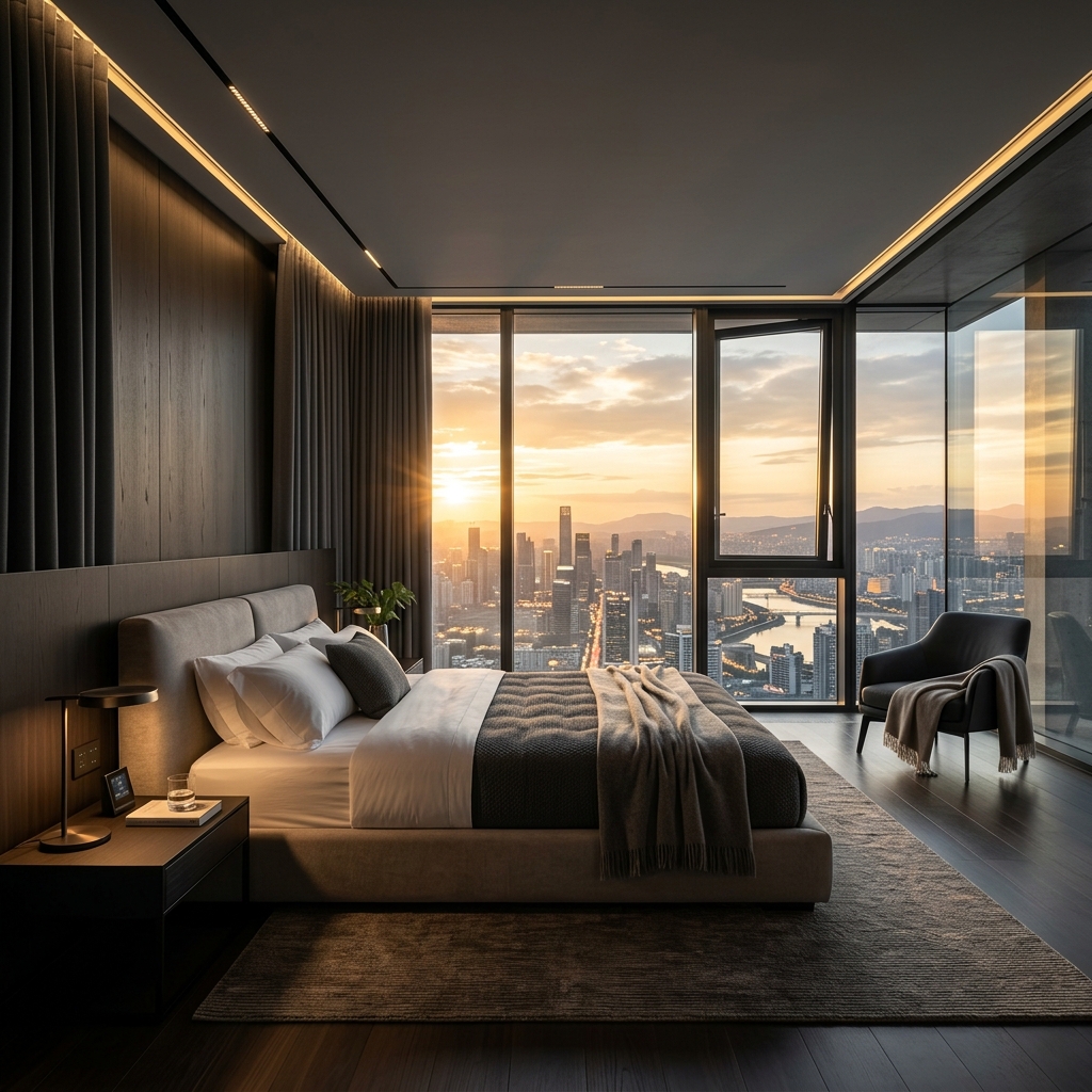 Draperii motorizate penthouse