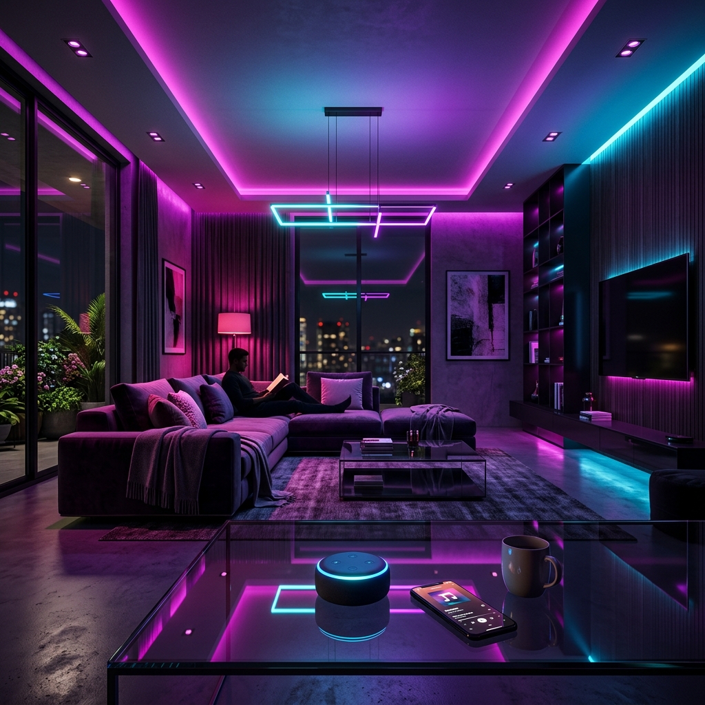 Iluminat arhitectural smart living room